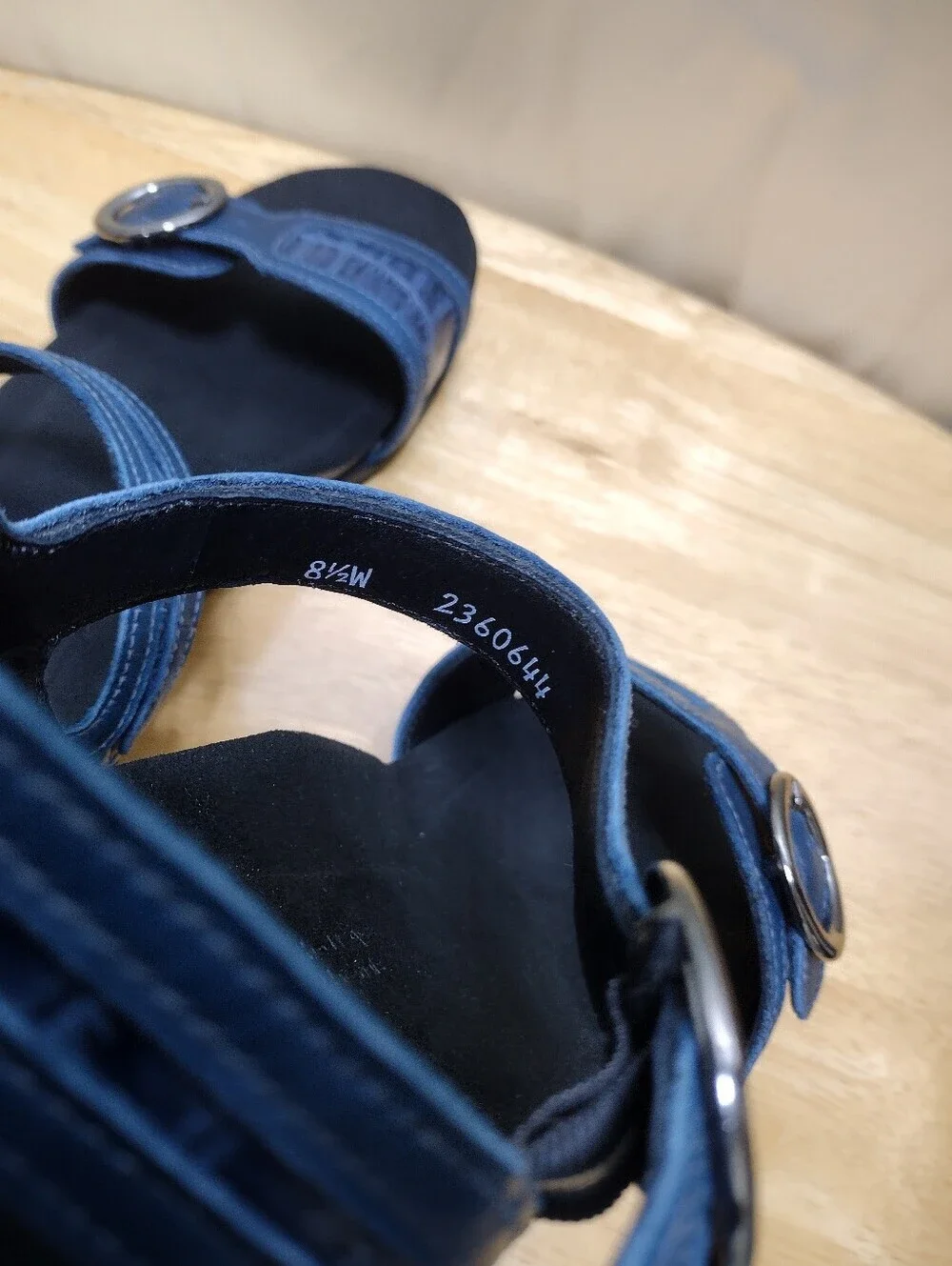 SAS Women's Capsain Blue Seight Wedge Strapped Sandals Size 8.5W
